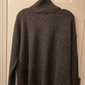 Eileen Fisher Charcoal Recycled Cashmere And Wool Sweater